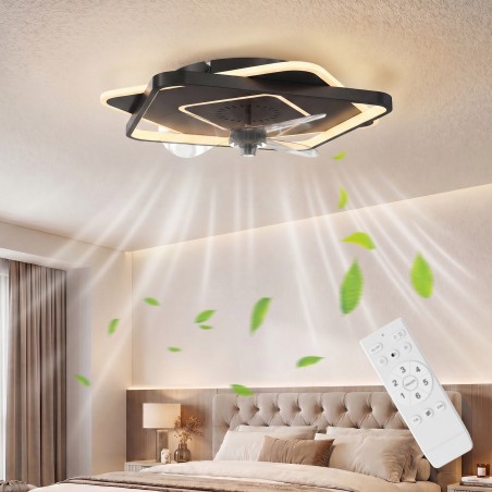 LED-laeventilaator puldi, 6 kiiruse ja 3 värvitemperatuuriga