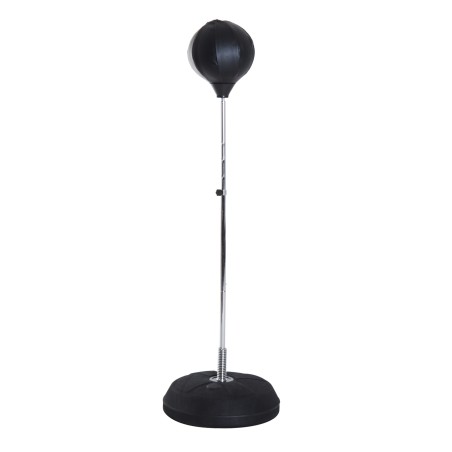 Poksikomplekt poksipalli ja kinnastega, reguleeritav kõrgus 126–144 cm, must