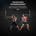 Kokkupandav reguleeritava kõrgusega poksiraam kiirpalli ja refleksvardaga