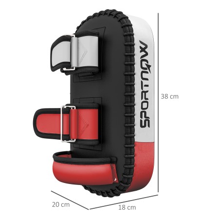 Kickpadi Muay Thai ja kickboxingu treeninguks, 0,4 kg, must-punane-valge