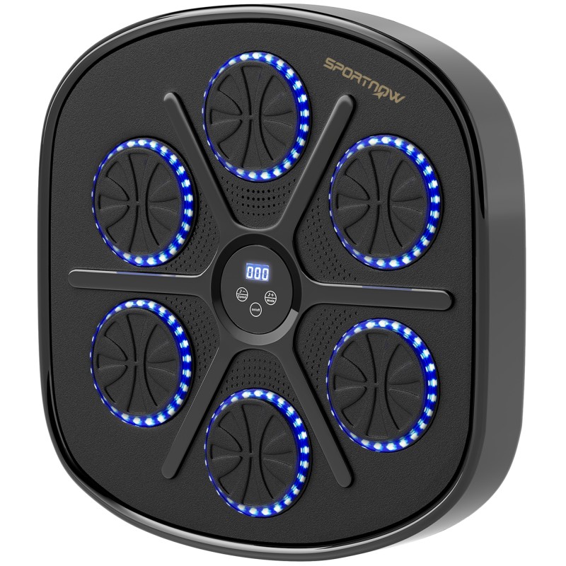Muusikaga rütmiline poksitreeningseade, 9 režiimi, Bluetooth, LED-tuled