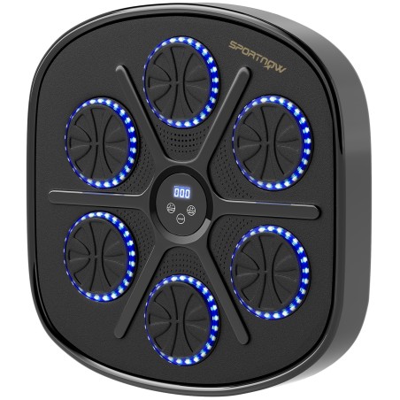 Muusikaga rütmiline poksitreeningseade, 9 režiimi, Bluetooth, LED-tuled