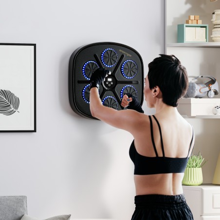 Muusikaga rütmiline poksitreeningseade, 9 režiimi, Bluetooth, LED-tuled