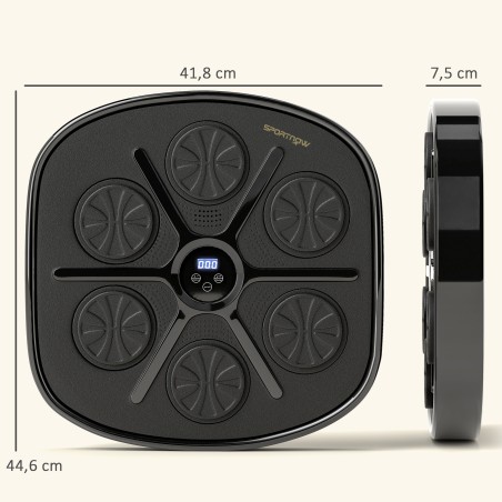 Muusikaga rütmiline poksitreeningseade, 9 režiimi, Bluetooth, LED-tuled