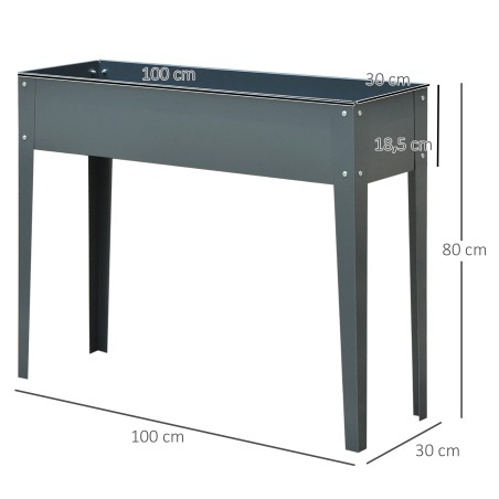 Metallist kõrgpeenar jalgadel, 3 äravooluavaga, 100 × 30 × 80 cm