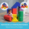 Laste suured vahtplastist mänguklotsid, 11-osaline komplekt, värvilised