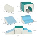 Pehmete vahtplastist ehitusklotside komplekt lastele, 4 tk, EPE, 150 × 50 × 39 cm