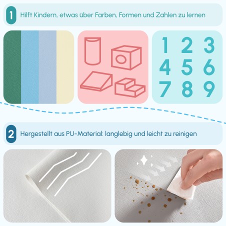 Pehmete vahtplastist ehitusklotside komplekt lastele, 4 tk, EPE, 150 × 50 × 39 cm