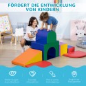Pehmete ehitusplokkide komplekt lastele, kunstnahast välimusega, mitmevärviline