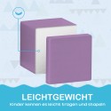 Pehmete ehitusklotside komplekt, 12 kuubikut, kunstnahast kattega