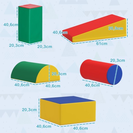 Pehmed EPE-vahtplastist ronimis- ja ehitusklotsid lastele