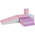 Pehmete vahtplastist ehitusklotside 5-osaline komplekt lastele