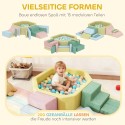 15-osaline pehmete ehitusklotside komplekt 200 palliga, värviline