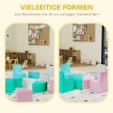 8-osaline pehme PU-vahtmaterjalist ehitusklotside komplekt lastele