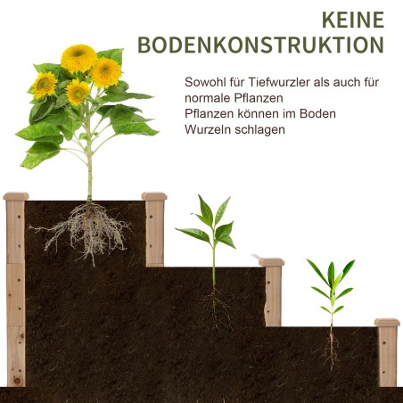 3-astmeline kõrgpeenar kuusepuidust, 120 × 120 × 56 cm