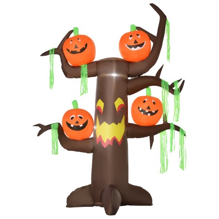 Täispuhutav Halloweeni kummituspuu kõrvits LED-valgustusega, 180 × 80 × 240 cm