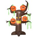 Täispuhutav Halloweeni kummituspuu kõrvits LED-valgustusega, 180 × 80 × 240 cm