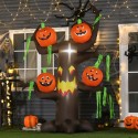 Täispuhutav Halloweeni kummituspuu kõrvits LED-valgustusega, 180 × 80 × 240 cm