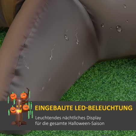 Täispuhutav Halloweeni kummituspuu kõrvits LED-valgustusega, 180 × 80 × 240 cm
