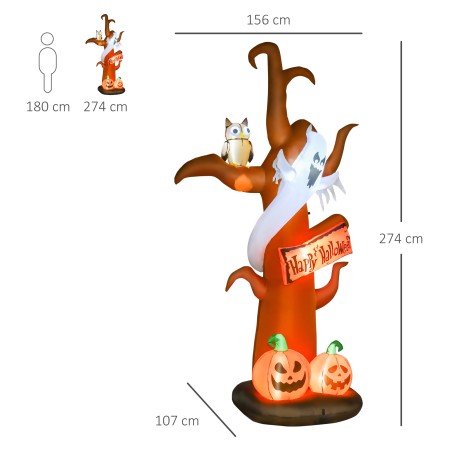 Isetäituv LED-valgustusega Halloweeni dekoratsioon puhuriga