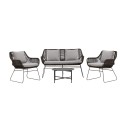 Davao Loungeset Steel – tumehall / pruun