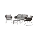 Davao Loungeset Steel – tumehall / pruun