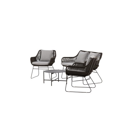 Davao Loungeset Steel – tumehall / pruun