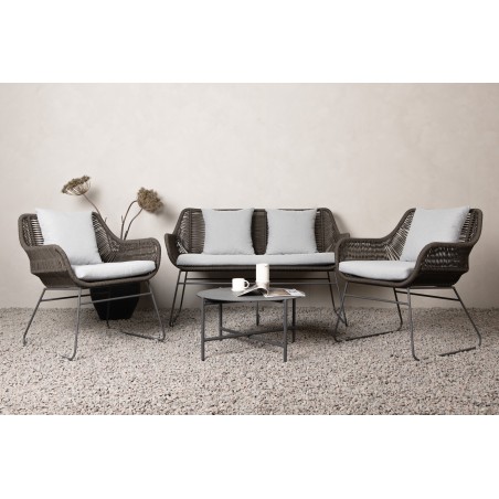 Davao Loungeset Steel – tumehall / pruun