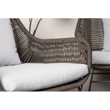Davao Loungeset Steel – tumehall / pruun