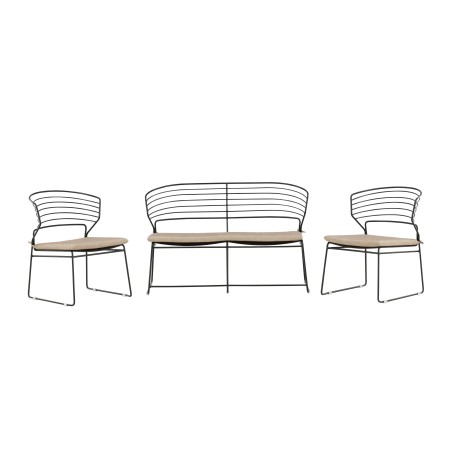 Milano Loungeset Alumiinium – must/liiv