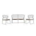 Milano Loungeset Alumiinium – must/liiv