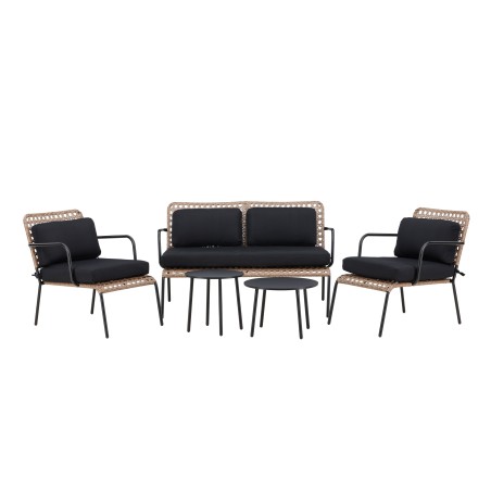 Paola Diivanikomplekt - Must teras / Nature Wicker / Black Cushion