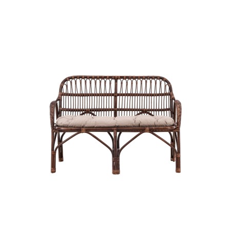 Nella Sofa Rattan – tume pähkel / beež