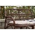 Nella Sofa Rattan – tume pähkel / beež