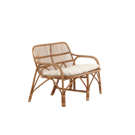 Nella Sofa Rattan Nature - inc Offwhite Cushion