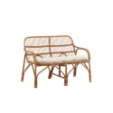 Nella Sofa Rattan Nature - inc Offwhite Cushion