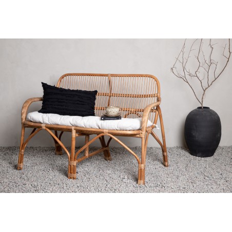 Nella Sofa Rattan Nature - inc Offwhite Cushion