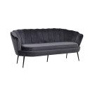Calais 3-kohaline diivan - Tumehall Velvet - Mustad jalad