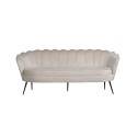 Calais 3-kohaline diivan - Beige Velvet - Mustad jalad