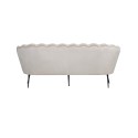 Calais 3-kohaline diivan - Beige Velvet - Mustad jalad