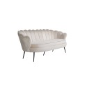 Calais 3-kohaline diivan - Beige Velvet - Mustad jalad