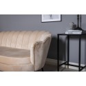 Calais 3-kohaline diivan - Beige Velvet - Mustad jalad