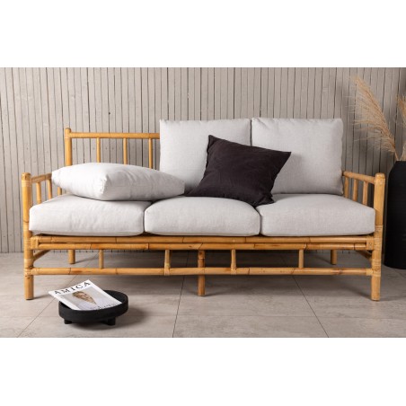 Cane 3-kohaline diivan - Bamboo / Grey Cushion