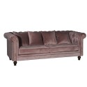 Velvet 3-kohaline diivan - Dusty Pink