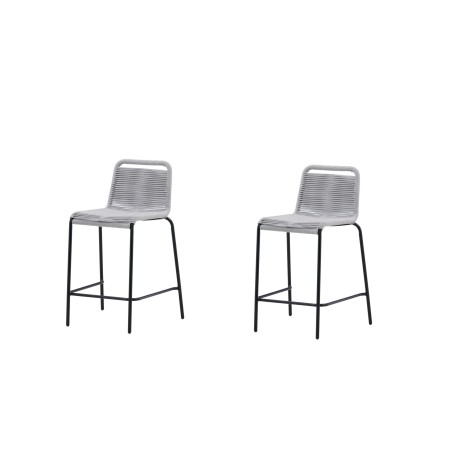 Lindos Barchair 2-pack Steel - must / helehall