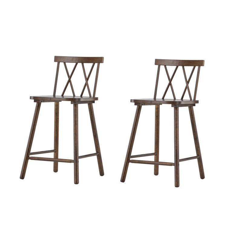 Mollöström Baaritool 2-pakk - Mocca / Walnut Wood