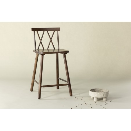 Mollöström Baaritool 2-pakk - Mocca / Walnut Wood