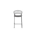 Milano Barchair 4-pakk Steel - must / hall