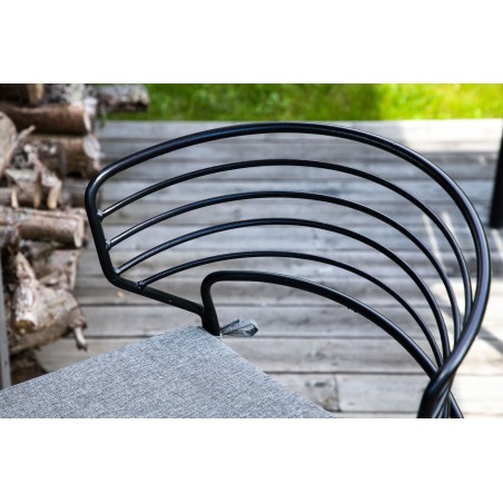 Milano Barchair 4-pakk Steel - must / hall