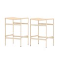 Polly Baaritool 2-pakendis - Whitewash / Beige Nature köis